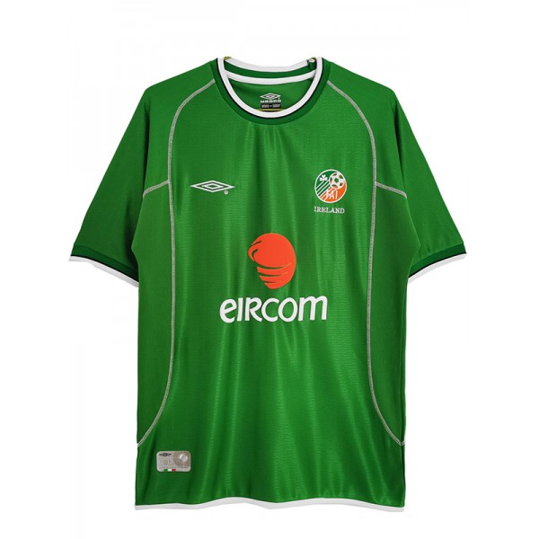 Ireland maglia storica da casa divisa da calcio prima maglia da calcio da uomo per abbigliamento sportivo 2002